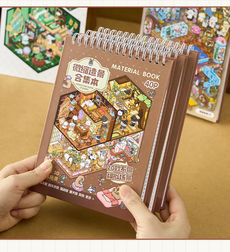 Kawaii 20in1 3D Cartoon Aufkleber - DIY, 190x135mm