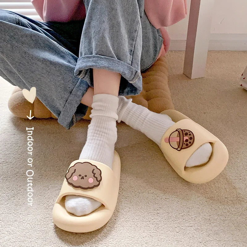 New Soft EVA Slippers Couples Home Slipper Outdoor Beach Summer Sandals Bath Men Flip Flops Non-Slip Women Thick Sole Shoes