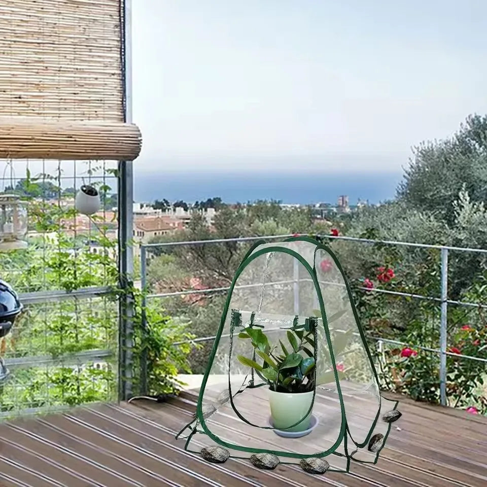 Plants Greenhouse Tent Transparent Folding Horticultural Greenhouse Warm Room Mini Sunroom Garden Nursery Plant Protective Cover