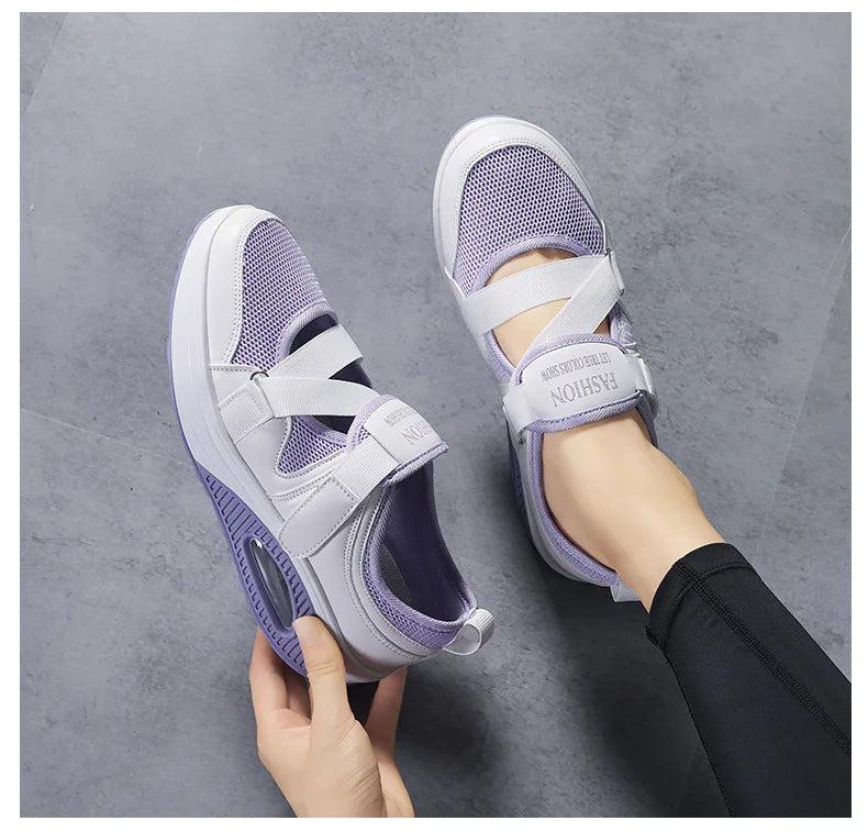 Women's Shoes 2022 Fashion Breathable Wedge Air Sneakers Lightweight Platform Sport Shoes Summer Woman Vulcanize Shoes