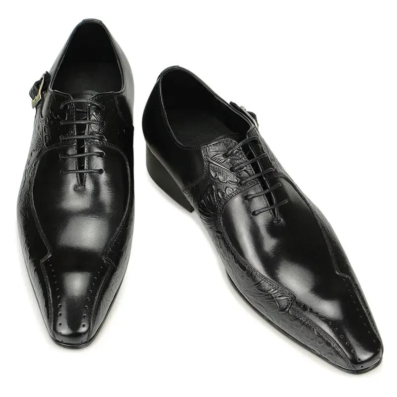 Herren-Schuhe 2025: Elegant-Black Cow-Leather - Business Dress Collection