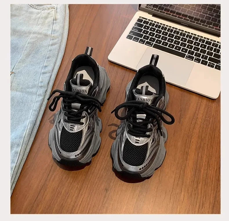 Fashion Platform Sneakers for Women Casual Non Slip Thick Sole Sports Shoes Woman Comfortable Casual Sports Shoes Zapatos Mujer