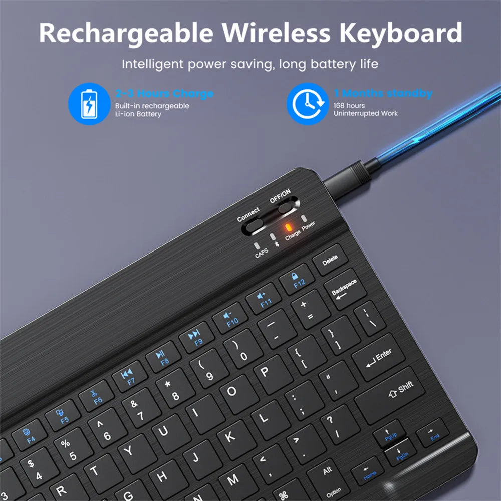 Bluetooth Wireless Tastatur und Maus für iOS Android Windows Tablet - Deutsche Version