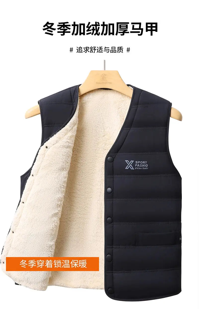 Winter Männer Warme Weste - Futter Polyester, Vlies, L