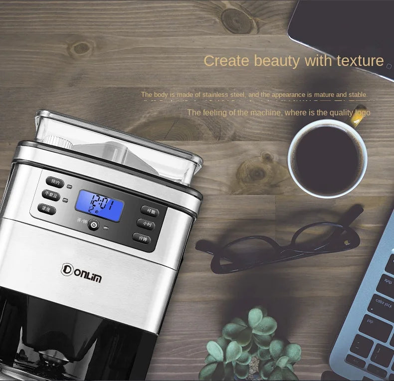 Italian American Automatic Coffee Machine Household Coffee Machine 20bar Extraction Concentration Optional Automatic Grinding