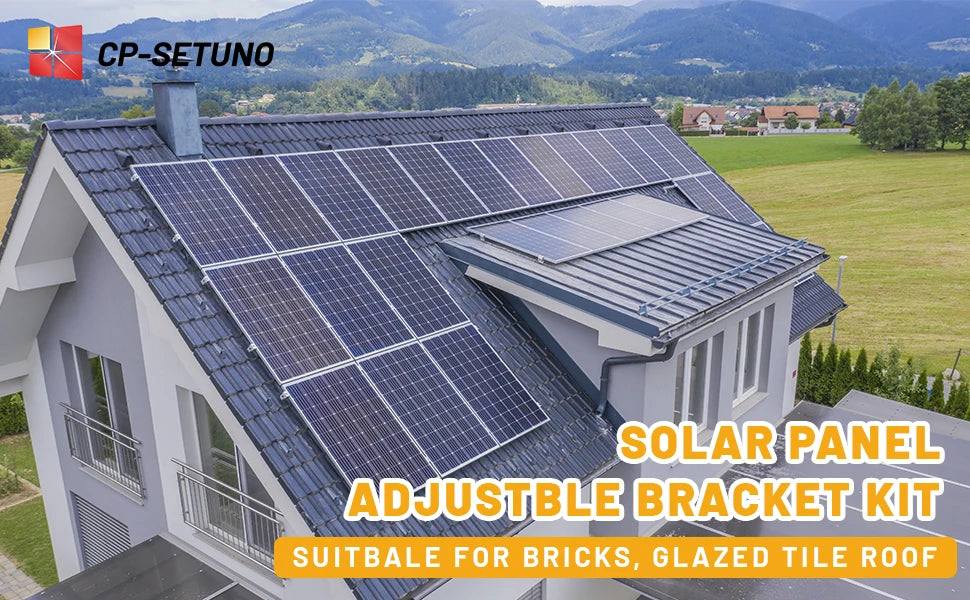 Solar-Montagesystem 2025 - CP-SETUNO Panel-Mounting-Set 300mm Aluminium Rail - Photovoltaik Befestigungssystem