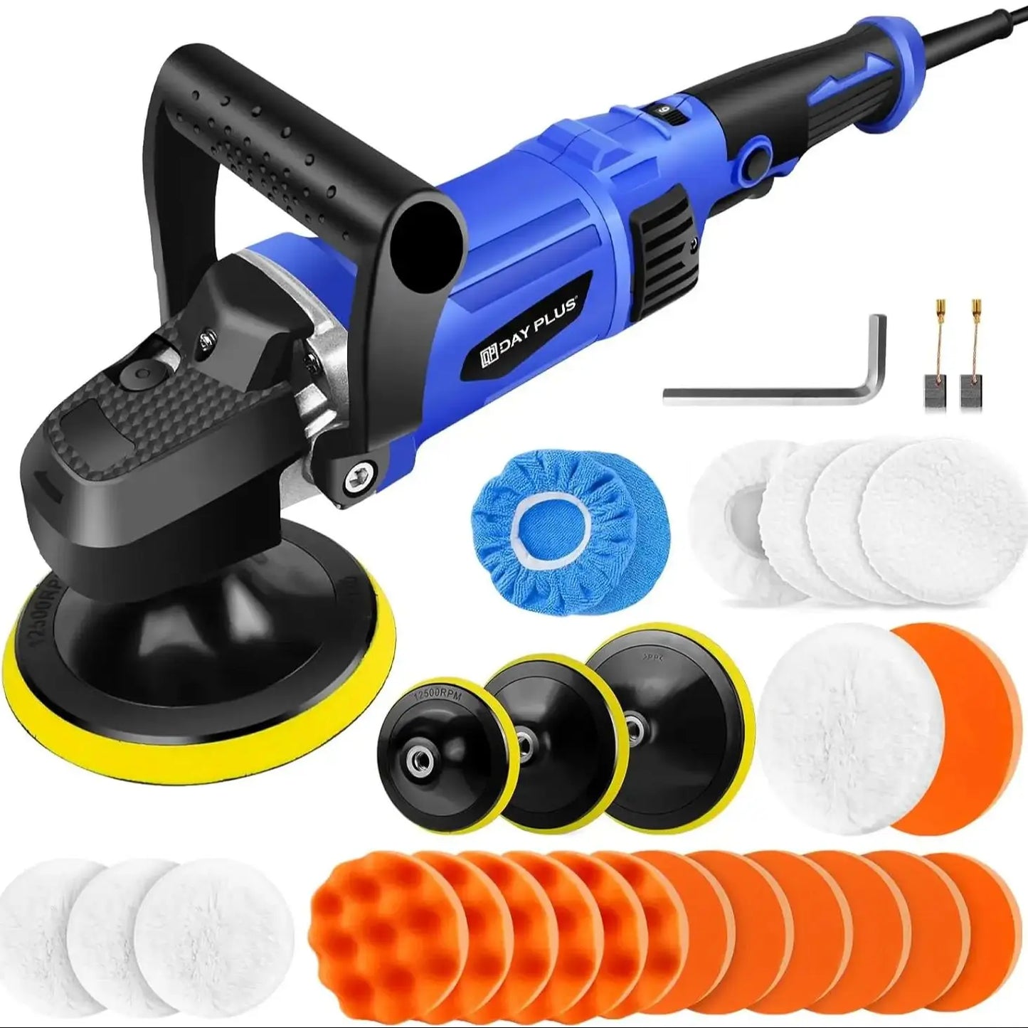 1400W Dual Action Poliermaschine Kit - 150-180mm Elektrische Auto Buffer Polisher Versiegelung Wachsmaschine 6 Geschwindigkeiten