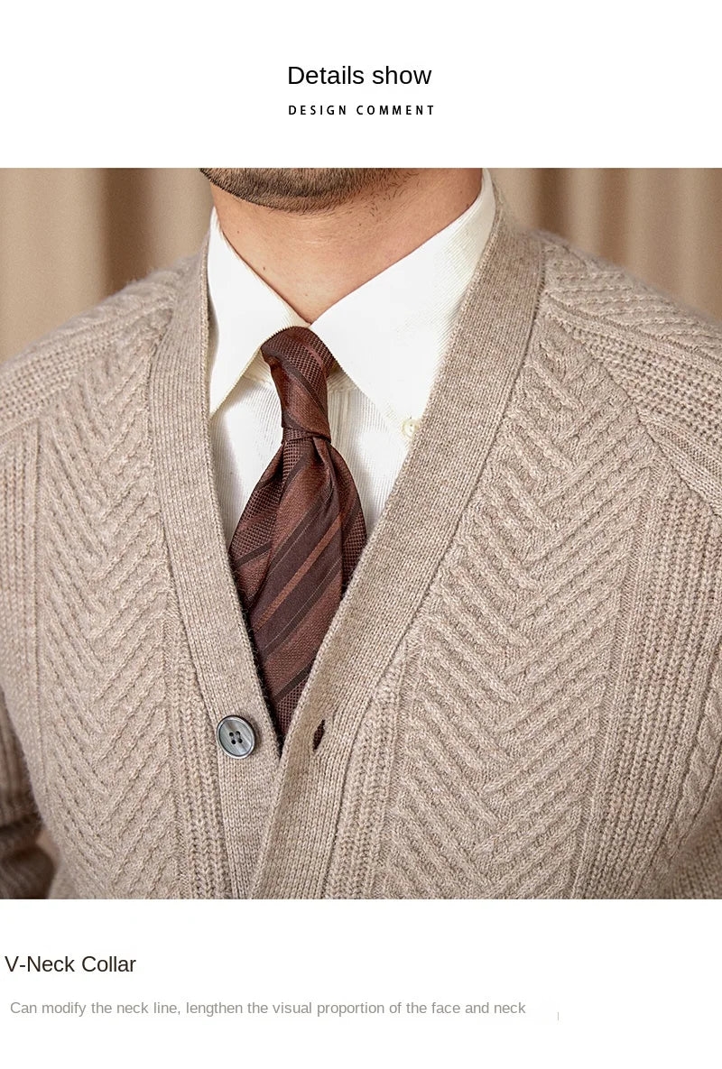 Heritage Vintage Wollcardigan V-Ausschnitt - Slim, Warm LXL