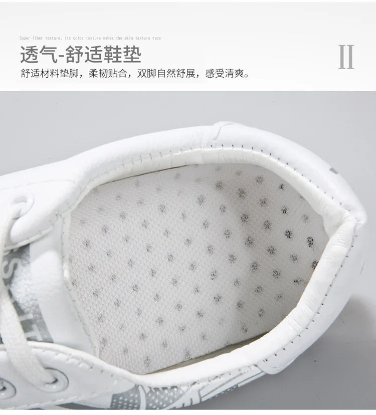 Men Shoes 2024 New White Fashion Sneakers Comfortable Leather Casual Flats for Male Plus Size Youth School Skateboard Sneakers