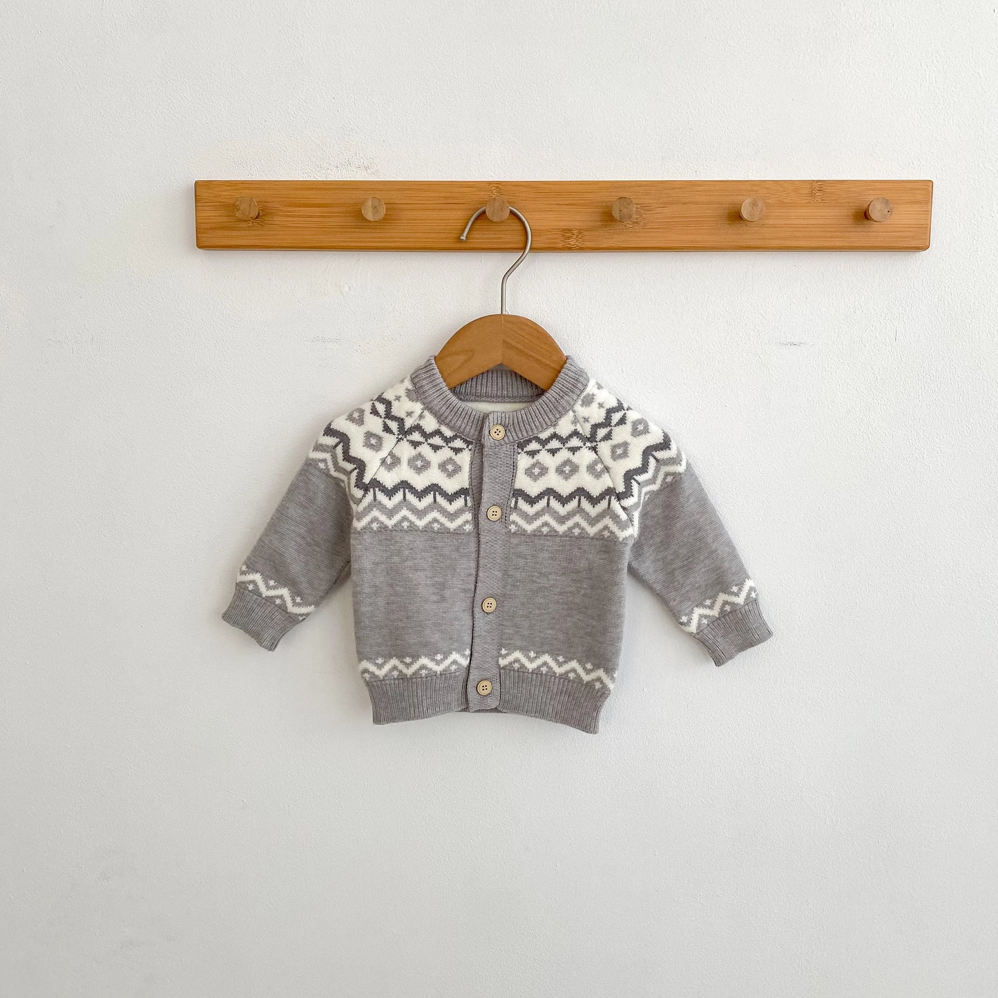 YSUBESTCN Kinder Strickjacke - Warmes Strickoberteil Für Kleinkinder, Größe 0-2 Jahre, Material Wolle, Verschluss Knopf