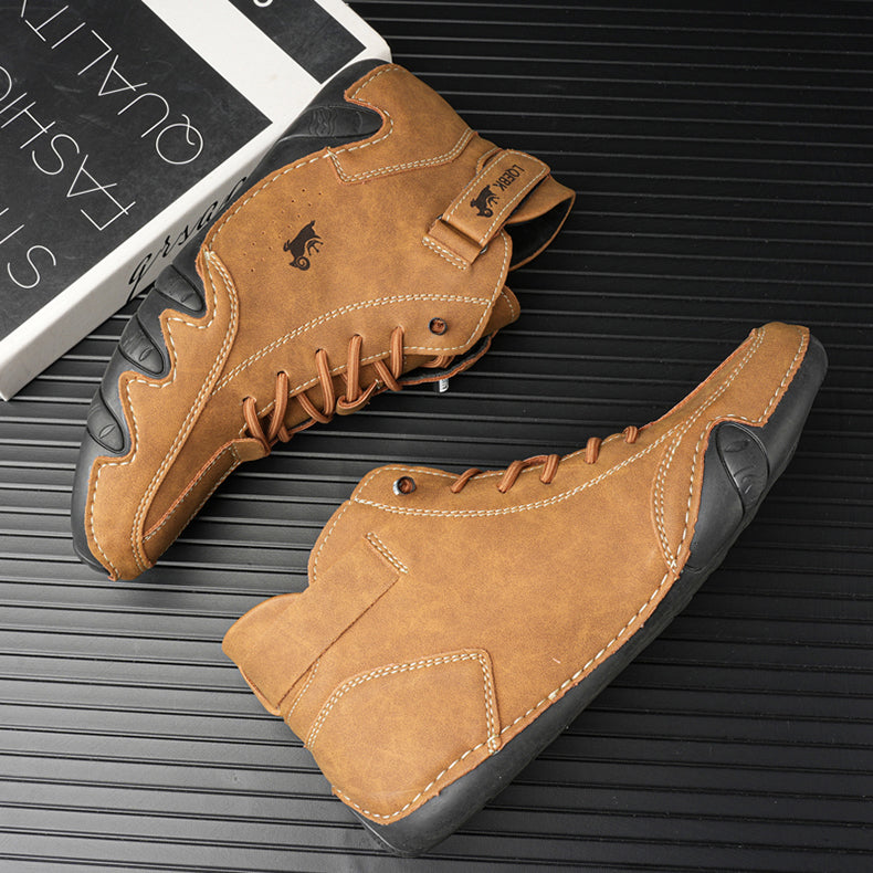 Sneakers for Men Fashion Outdoor Walking Loafers Shoes Comfortable Ankle Boots Luxury Man Shoes 2023 New In Casual Leather Shoes