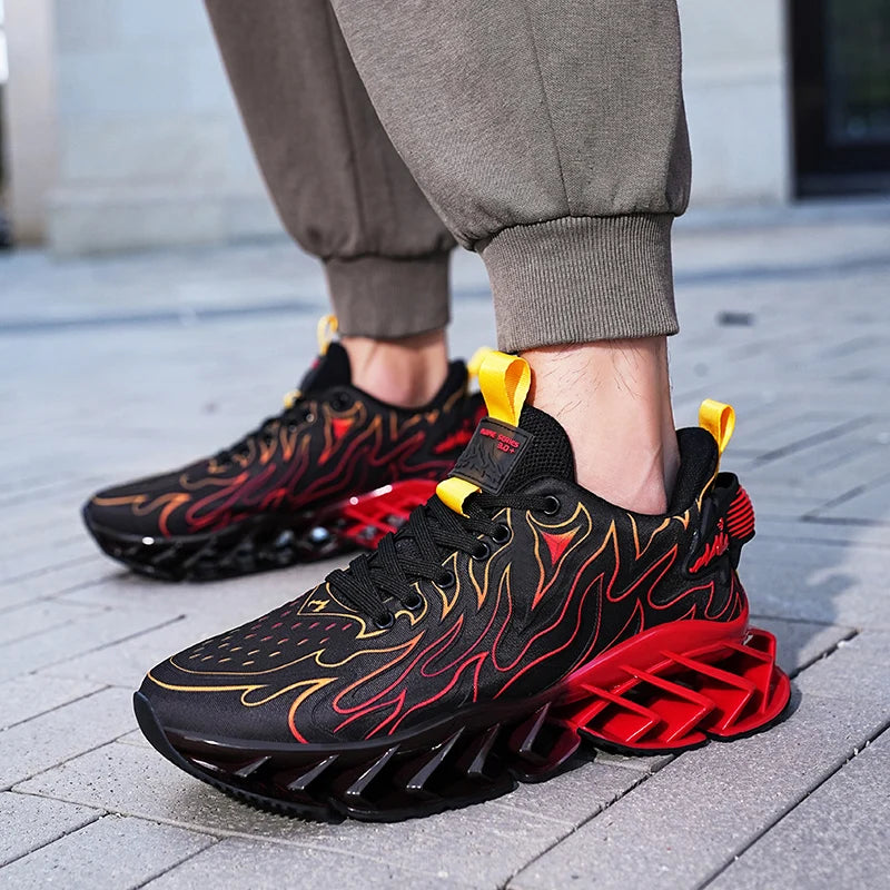 Sneakers Man Flat Casual Mesh Breathable Tennis Shoesfashon Thick Bottom Cushioning Sports Walking Shoes for Men Sneakers