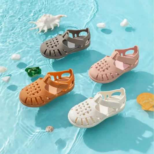 Hochwertige Kinder Strand Schuhe Meer Sommer 2025 - Mädchen Sandalen Baby Weich Rutschfest - Prinzessin Jelly Schuhe Jungen Römische Flip-Flops