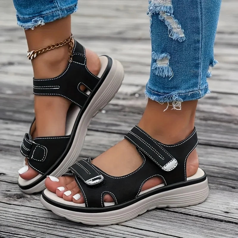 Sommer Keil Sandalen Für Frauen 2025 Neu Mode Rutschfest Strand Schuhe Frau Leicht Casual Platform Plus Size Sandalen Frauen
