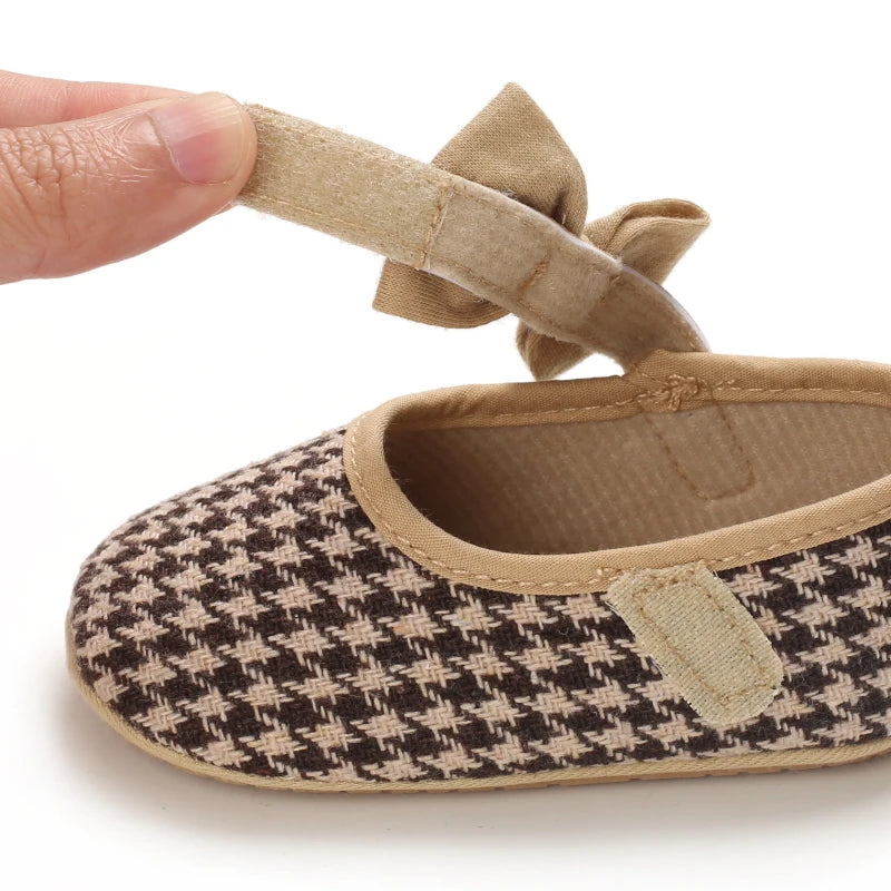 Frühling Herbst Neuer Stil Kleine Duft Gitter Prinzessin Schuhe 2025 - Neugeborene Baby Mädchen Gummisohle Rutschfest Erste Laufschuhe