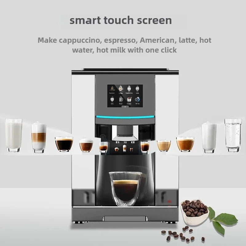 Fully Automatic Coffee Machine Smart Touch Screen Integrated Grinder Coffee Machine Multi-function Household Coffee Machine