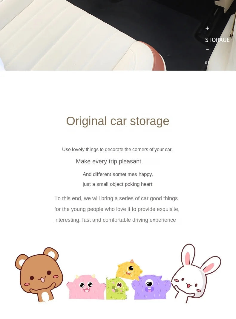 Car Storage Hanging Bag for Car Interior Multi-Functional Car Seat Back Organizer Rear Seat Tissue Box Trash Can Storage Box