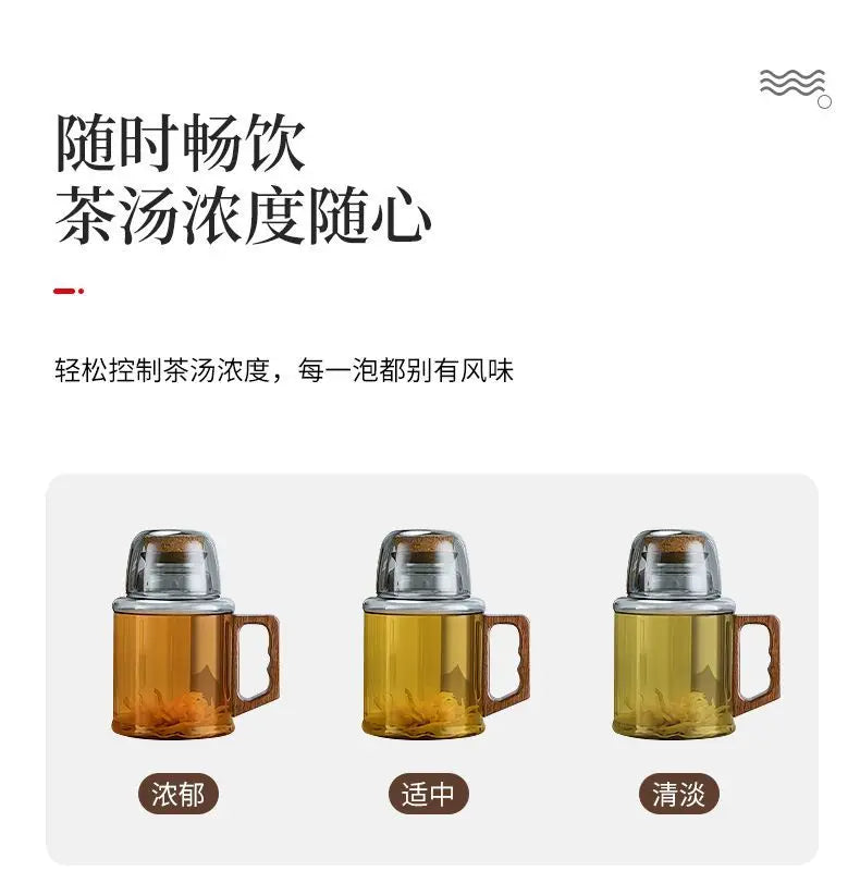 New small warm pot home teapot Glass tea cup mug braised teapot office thermos bottle