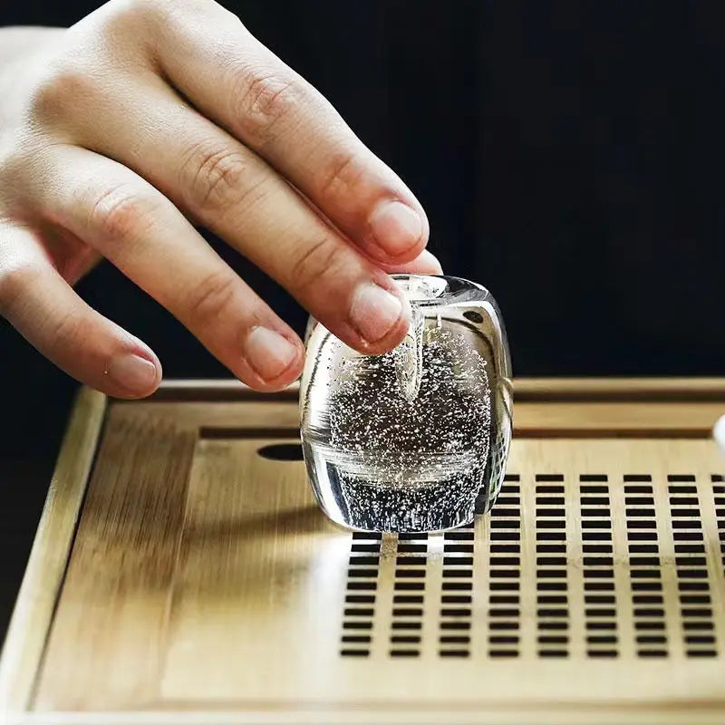 Glass Lid Teapot Lid Holder Kung Fu Tea Set Accessories Crystal Glass Decoration Japanese Zen Tea Ceremony Incense Stick