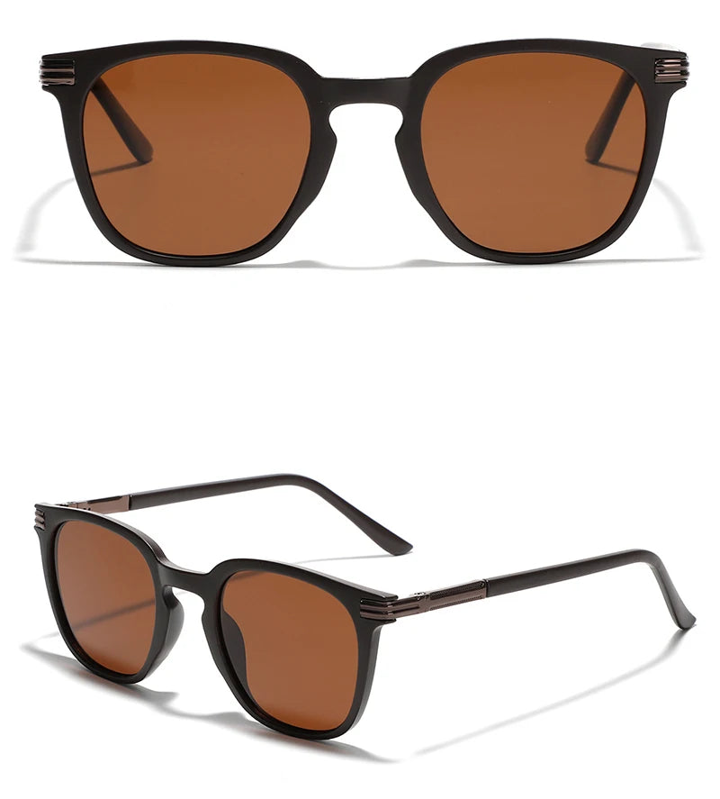 Peekaboo square frame sunglasses for men TR90 retro style polarized sun glasses for women uv400 ultralight unisex grey green