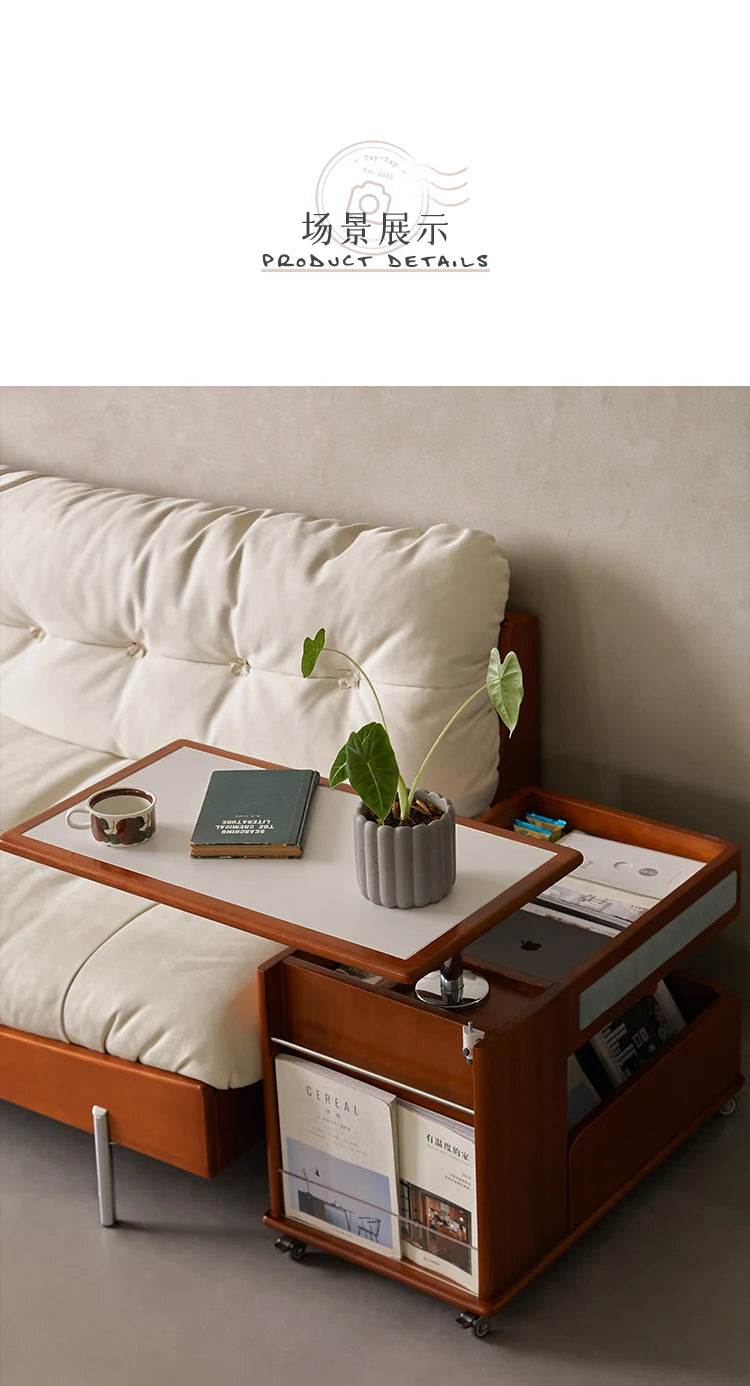 Cabinet Wood Coffee Table Lift Portable Walnut Design Living Room Side Table Folding Modern Luxury Mesa De Centro Sala Furniture