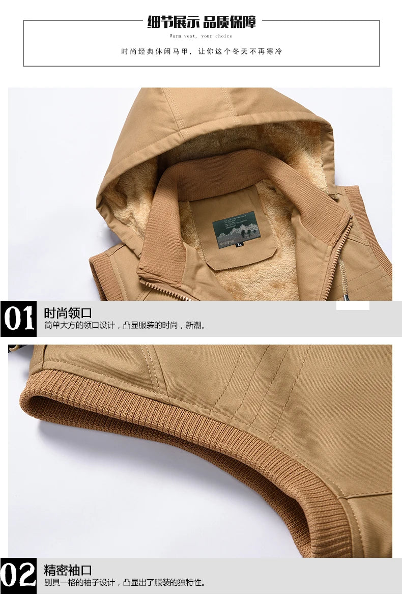 FEEDONCECN Windbreaker Kapuzenweste - Größe M, Fleece, Reißverschluss