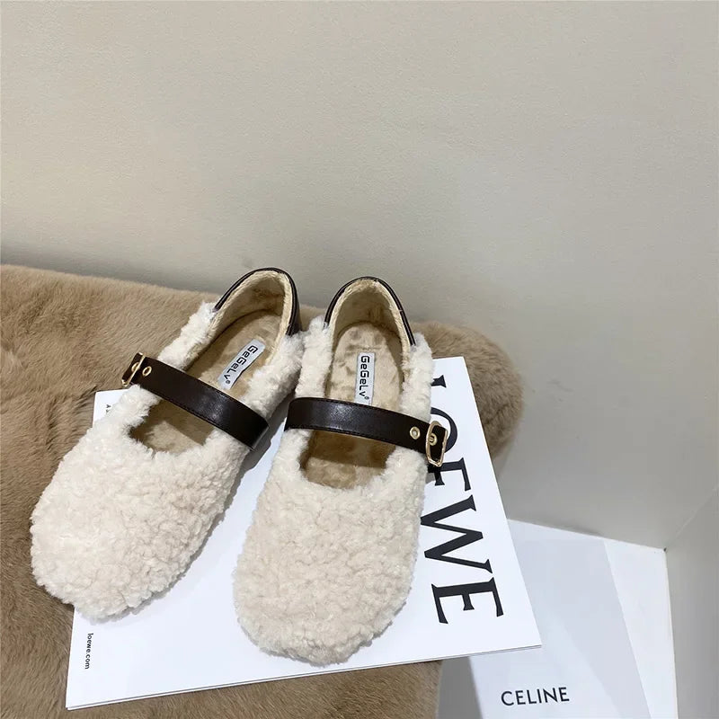 Luna Ballet Lammfell Ballerina - Fell Slip On 36-42