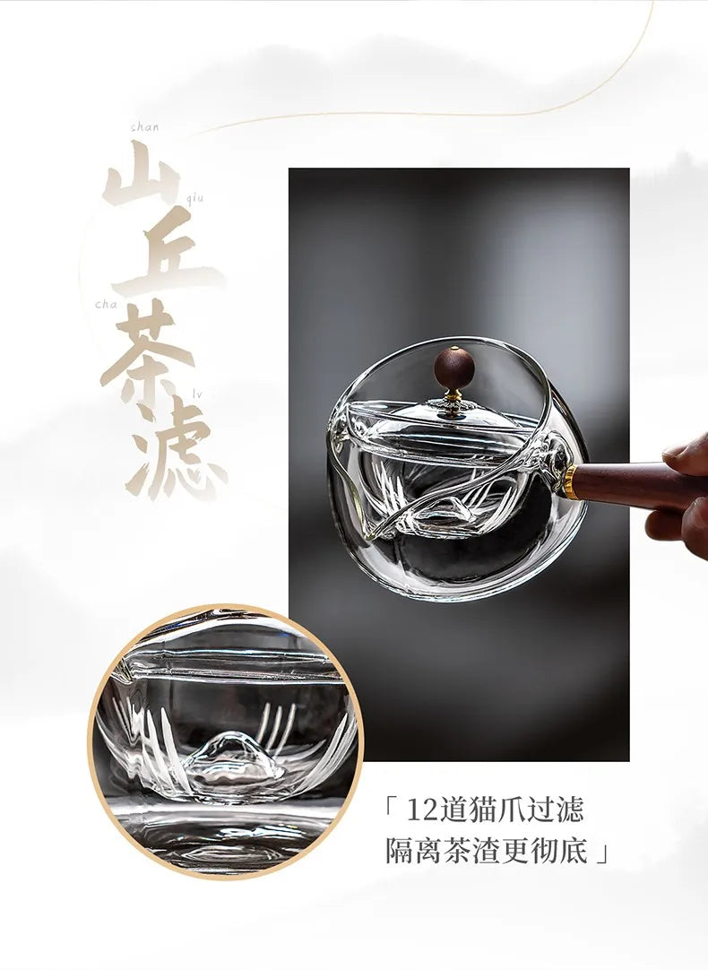 Glas-Teekanne 2025: Heat-Resistant Rotating-Leisure - Tea Set Collection
