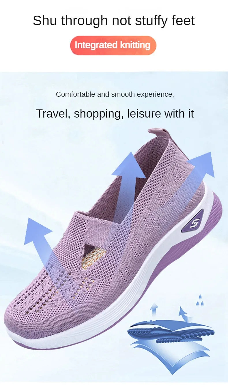 Schuhe Für Frauen Sommer Mode Frauen Cut-out Sneakers Casual Atmungsaktiv Slip On Walking Schuhe Leicht Outdoor Flach Schuhe