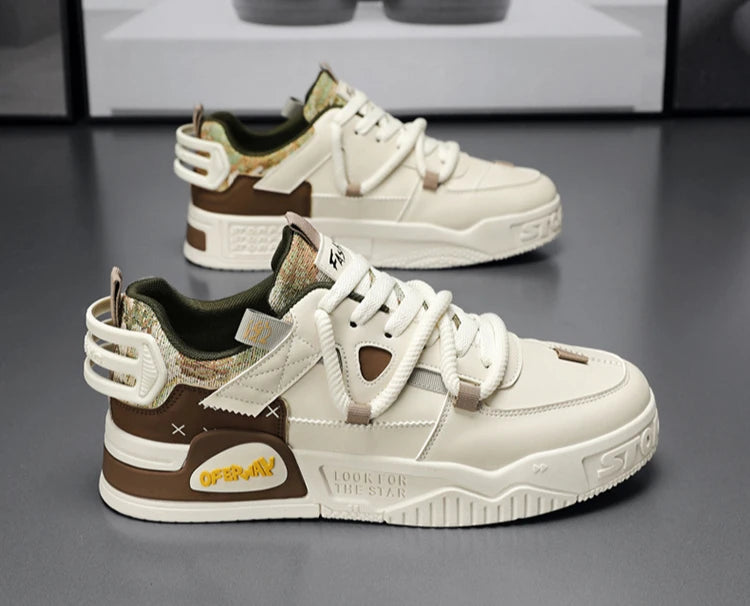 New Shoes for Men Sneakers Breathable Casual Fashionable Skateboard Shoes Male Low Top Platform Vulcanized Shoes Tenis Masculino