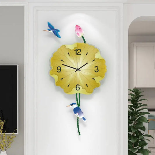 Chinese clock wall clock living room creative quiet clock light luxury modern simple wall decoration table home