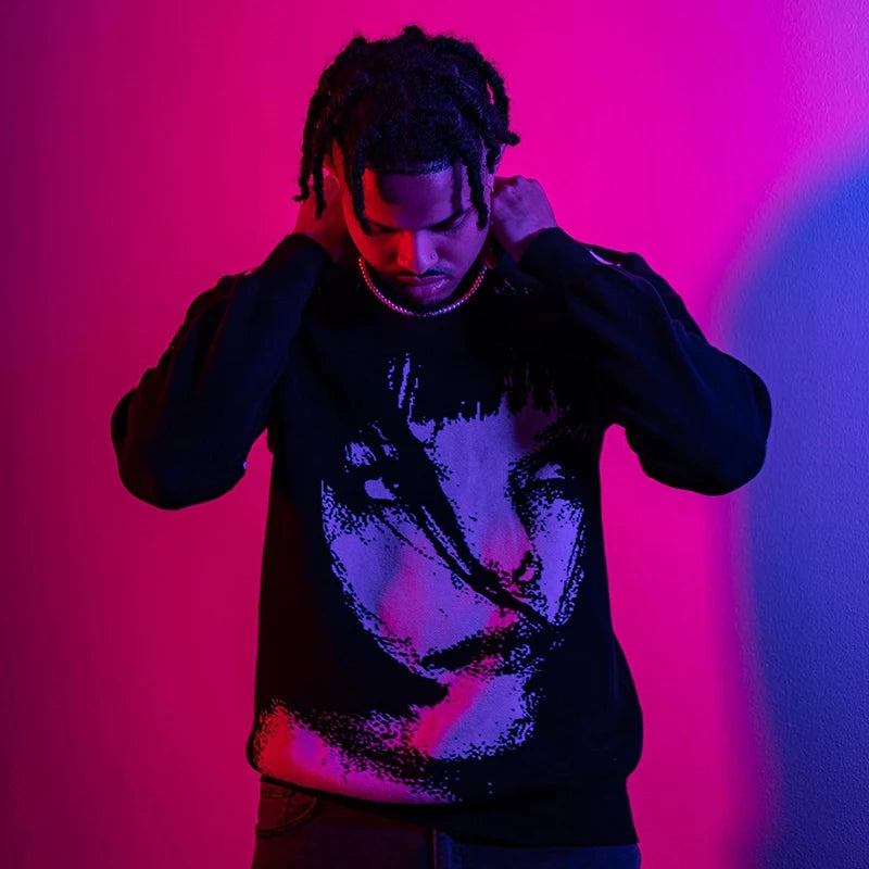 HIZILENTCN Oversized Pullover O Neck - Größe XL Polyester