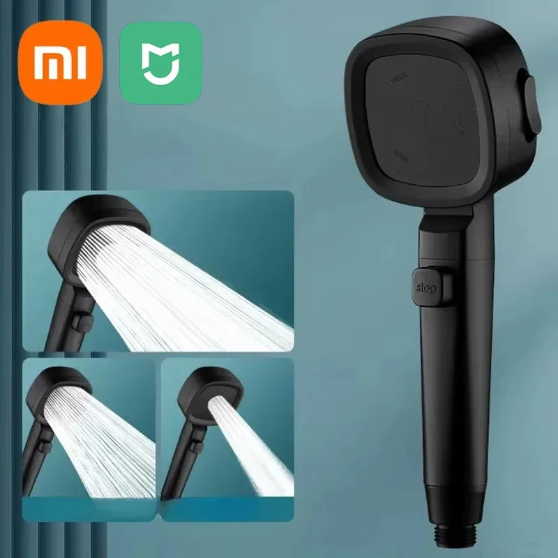 Xiaomi 3-modes Shower Booster Showerhead Powerful Booster Adjustable Shower Head Bathroom Water Head Rain Home Shower Set