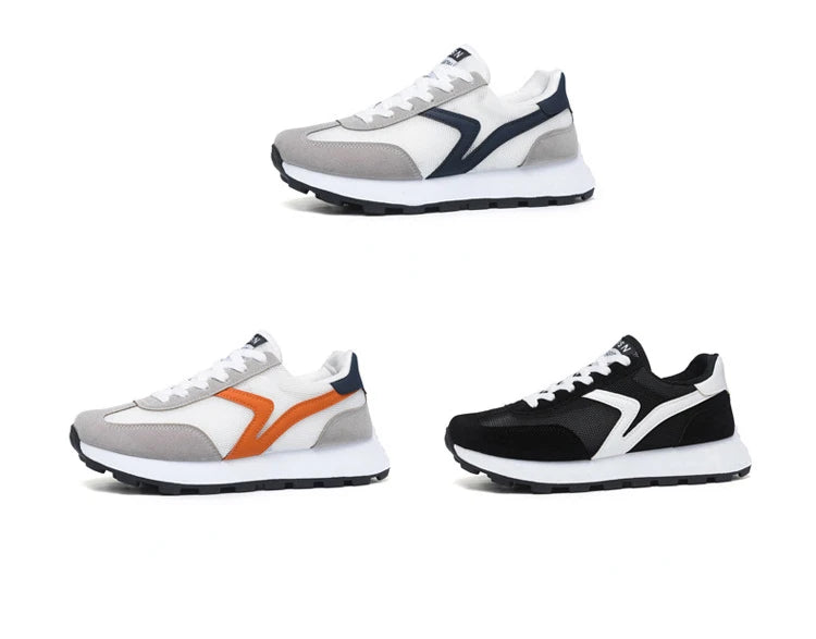 New Women's Sneakers Fashion Breathable Unisex Casual Shoes Lightweight Lace-Up Running Shoes Outdoor Platform Tennis Shoes Male