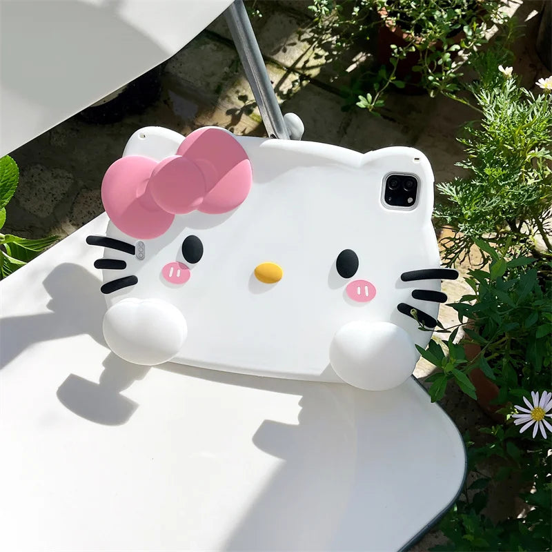 Husă din silicon MINISOM Hello Kitty - rezistentă la șocuri pentru iPad 10.9/11