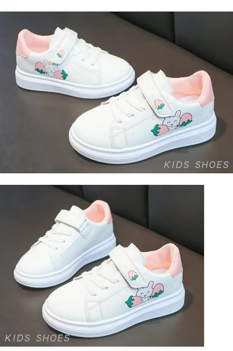 Mädchen Schüler Casual Flache Schuhe 2025 - Kinder Frühling Herbst - Weiße Sport Laufschuhe Sneaker 3-16 Jahre