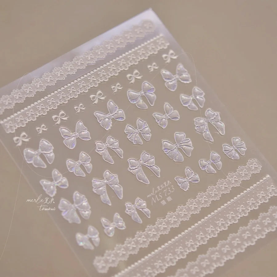 Autocolante pentru unghii RhstoeChoice 5D cu margine aurie - inimă, lună, stea