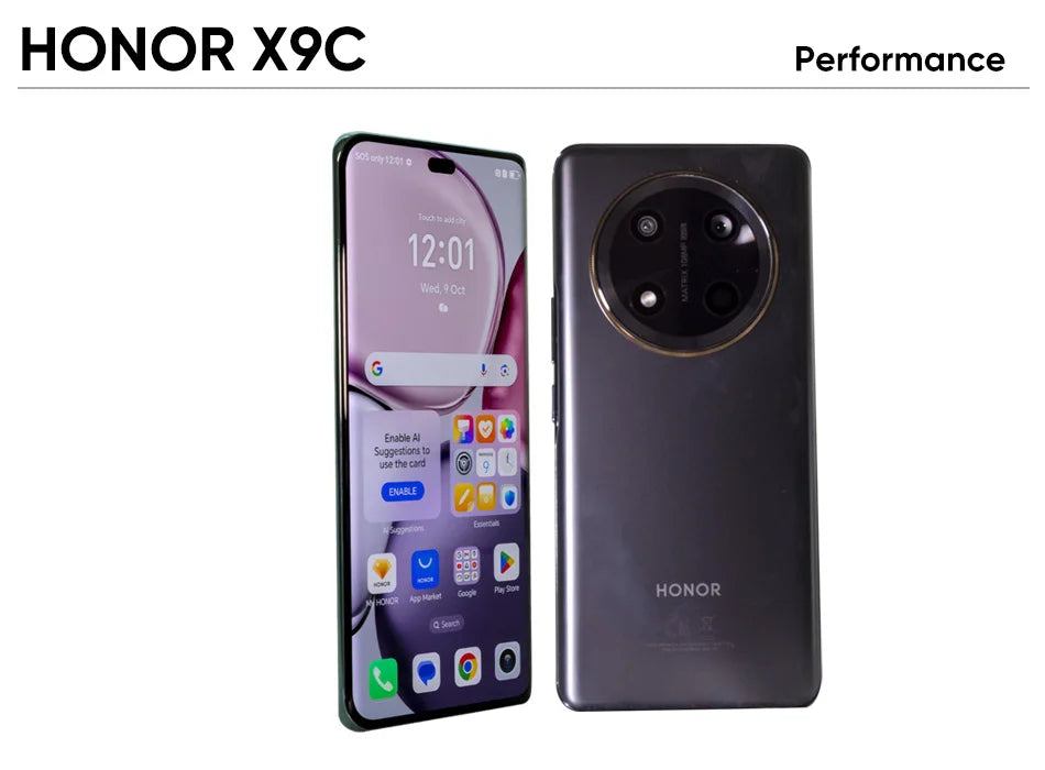 Smartphone HONOR X9c 5G - 12 GB RAM, 256 GB stocare, ecran de 6,78 inci, rată de reîmprospătare de 120 Hz, ecran curbat, cameră principală de 108 MP, sistem triplu de camere, baterie de 6600 mAh, Android 14, conectivitate 5G, dual SIM