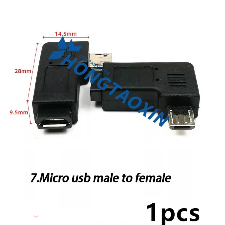 USB-Adapter 2025 - 90° Winkel Mini USB zu Micro USB Back to School Tech Zubehör