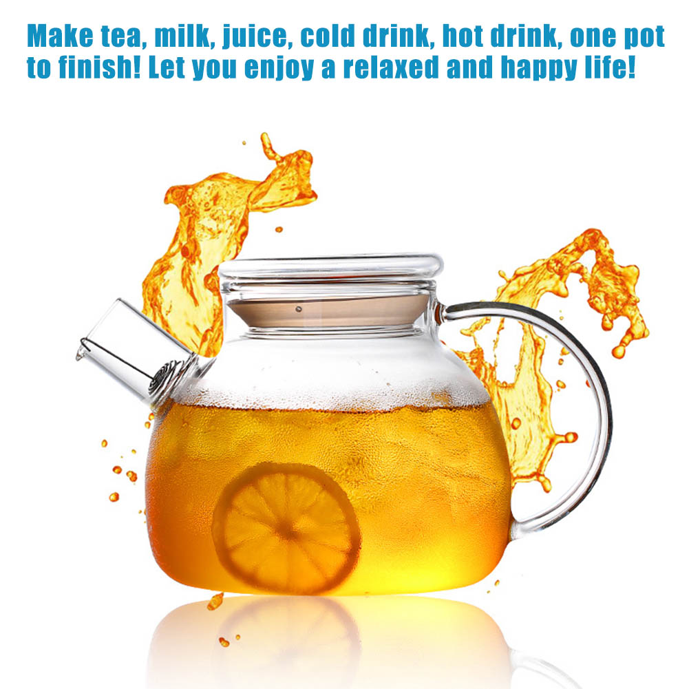 ACRDDK Teekanne Hitzebeständig - 1 L Borosilikatglas