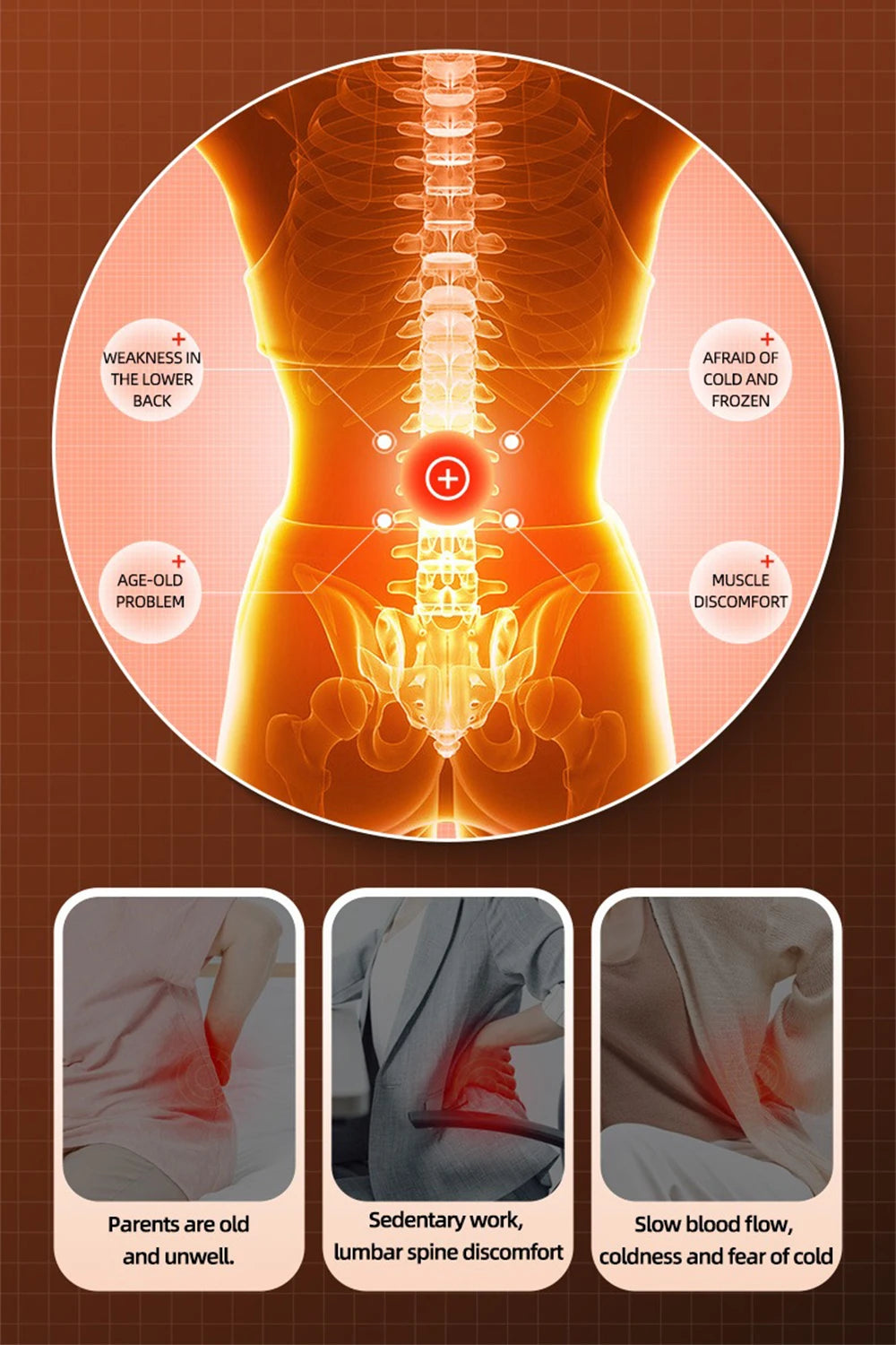 Electric Heating Waist Massager Support Belt Vibration Hot Compress Vibration Lumbar Brace Belt Back Relax 3 Gears Adjustment