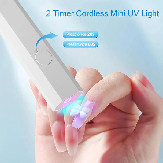 YIKOOLIN Mini UV Light Cure Nails Lamp for Gel Nails LED Nail Lamp for Gel Polish Manicure USB Nail Dryer for Fast Curing
