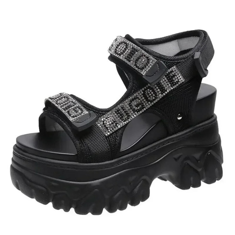 Pantofi eleganti pentru femei, noi, de vară, de lux, sandale pentru femei, talpă groasă, pantofi cu toc înalt, pantofi romani, adidași pentru femei