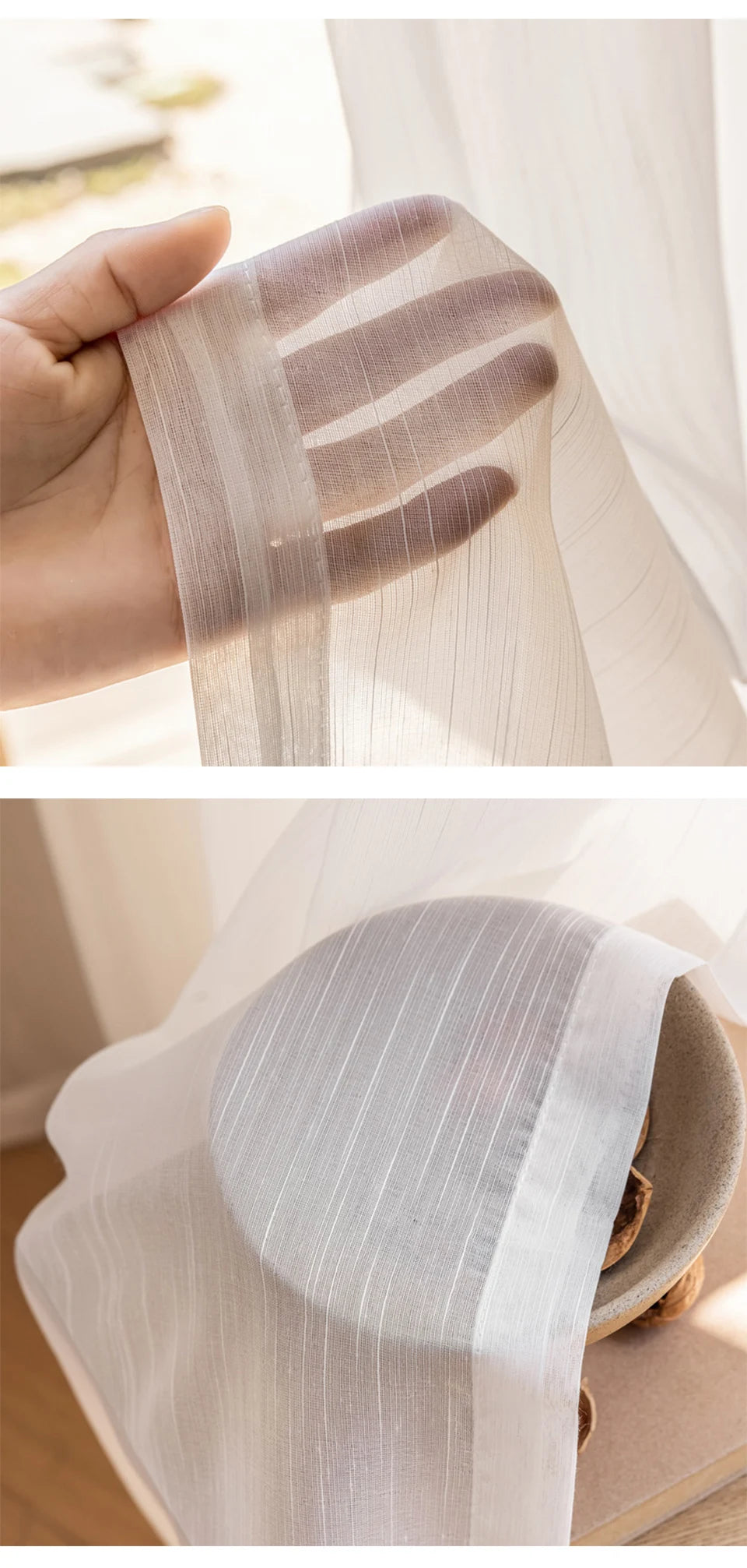 Custom Size Semi Solid White Striped Tulle Window Sheer Curtain Tulles for Living Room Bedroom Voile Kitchen Drape Blinds Drapes