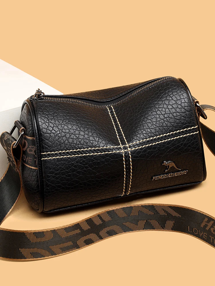 Stylish Mini Crossbody Bag for Women - Square Purse with Wide Shoulder Strap and Durable PU Leather Material
