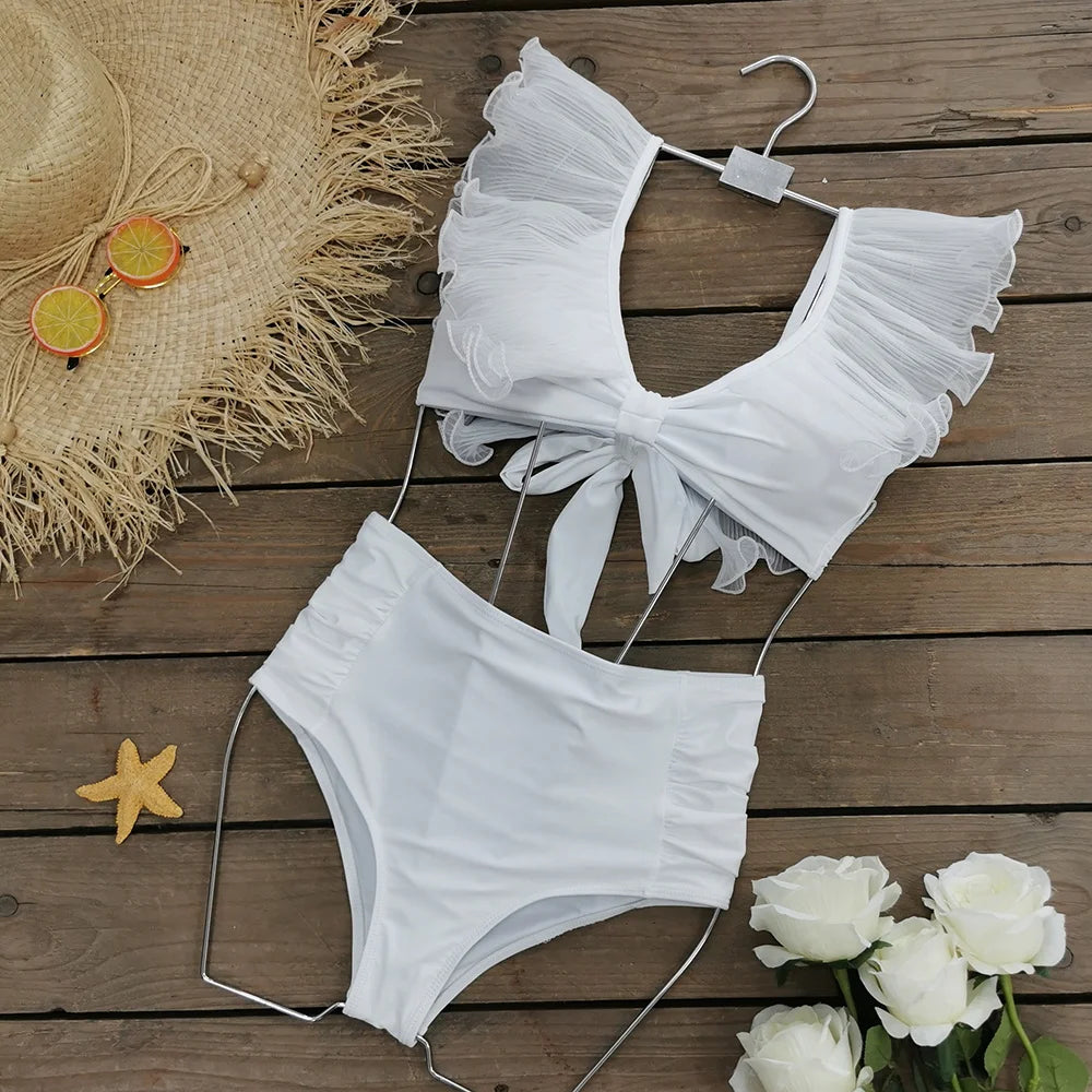 High Waist Schwimmbekleidung Frauen Schwimmanzug 2025 - Ashgaily Elegant Beach Fashion