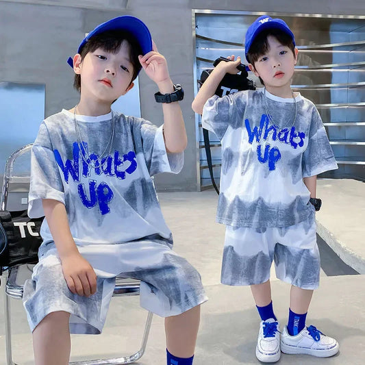 Jungen-Streetwear-Set 2025: 'What's Up' Quick-Dry - Urban Expression Collection