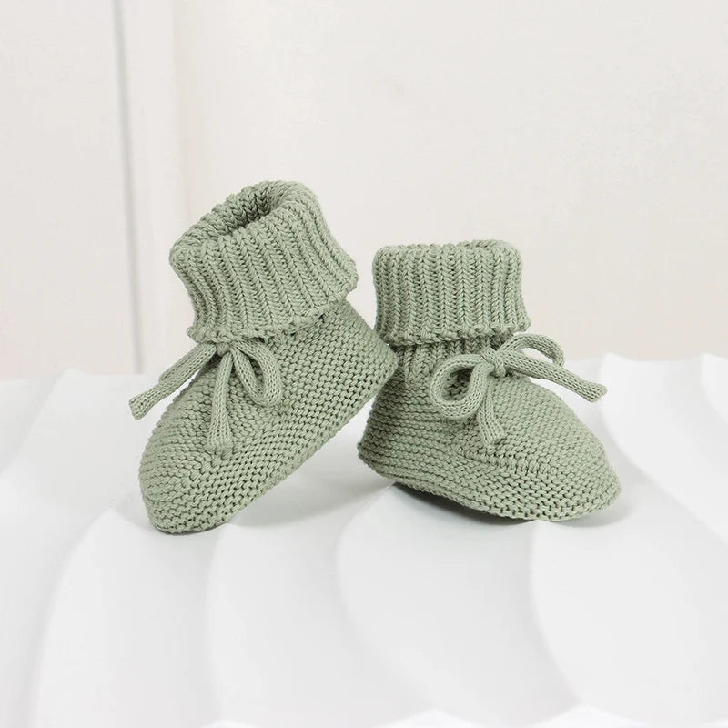 Modische Infant Baby Girls Schuhe 0-18m Solide Farbe Gestrickt Neugeborene Jungen Anti-Rutsch Weiche Sohle Erste Walker Toddler Crib Prewalker