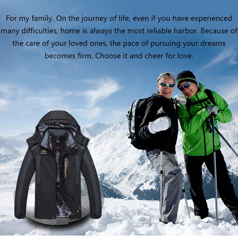 9XL Winterfleece Jacke - Kapuze abnehmbar, Winddicht