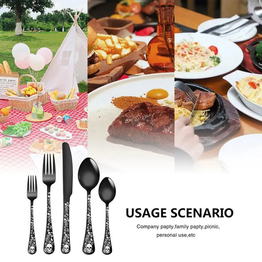 ACCHAMP Gothic Besteck Set -5teilig Edelstahl Standardgröße